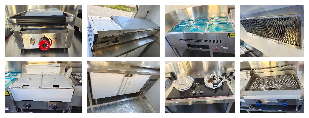 mobile container bar with cooking equipment